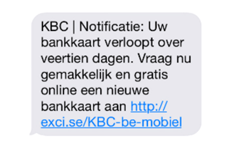 Oplichters vissen per sms naar pincode KBC-klanten 